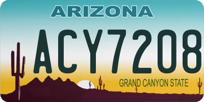 AZ license plate ACY7208