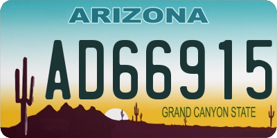 AZ license plate AD66915