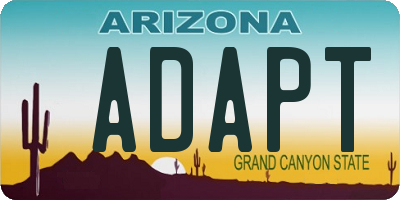 AZ license plate ADAPT