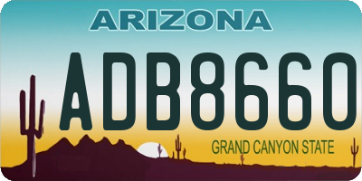 AZ license plate ADB8660