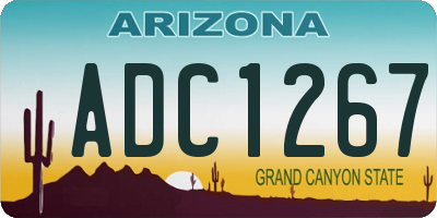 AZ license plate ADC1267