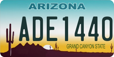 AZ license plate ADE1440