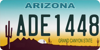 AZ license plate ADE1448