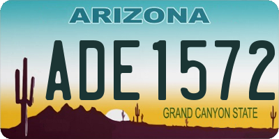 AZ license plate ADE1572