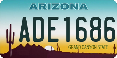 AZ license plate ADE1686