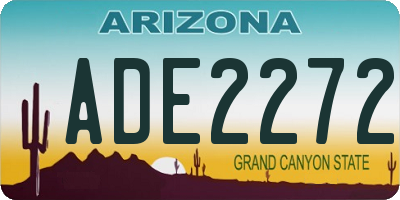 AZ license plate ADE2272