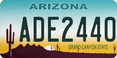AZ license plate ADE2440