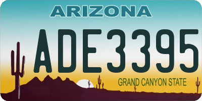 AZ license plate ADE3395