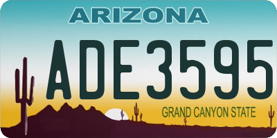 AZ license plate ADE3595