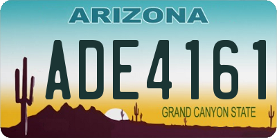 AZ license plate ADE4161