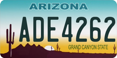 AZ license plate ADE4262