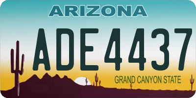 AZ license plate ADE4437