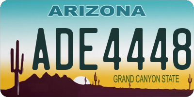 AZ license plate ADE4448