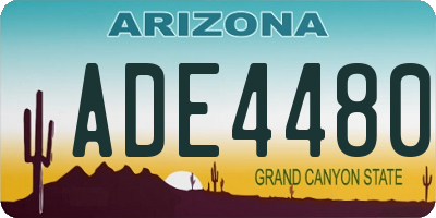 AZ license plate ADE4480