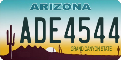 AZ license plate ADE4544