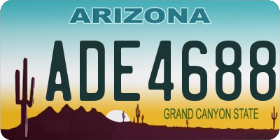 AZ license plate ADE4688