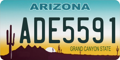 AZ license plate ADE5591