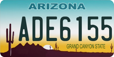 AZ license plate ADE6155