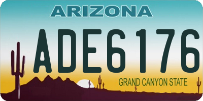 AZ license plate ADE6176