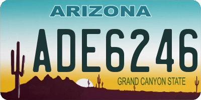 AZ license plate ADE6246