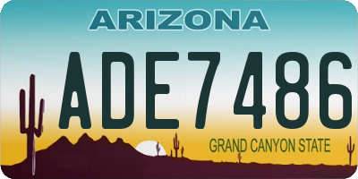 AZ license plate ADE7486