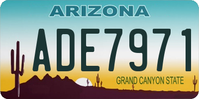 AZ license plate ADE7971