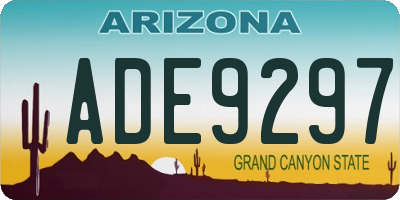 AZ license plate ADE9297