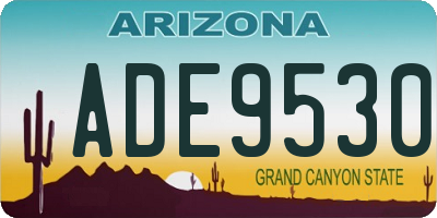 AZ license plate ADE9530