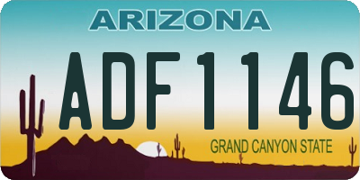 AZ license plate ADF1146