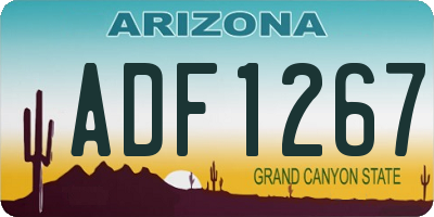 AZ license plate ADF1267