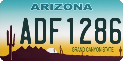 AZ license plate ADF1286