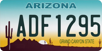 AZ license plate ADF1295
