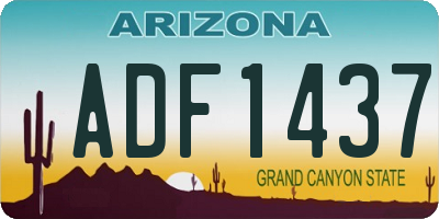 AZ license plate ADF1437