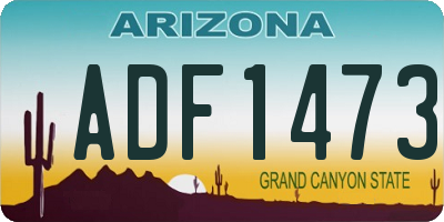AZ license plate ADF1473