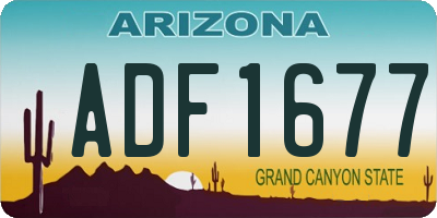 AZ license plate ADF1677