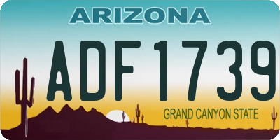 AZ license plate ADF1739