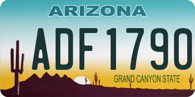 AZ license plate ADF1790