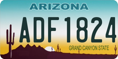 AZ license plate ADF1824