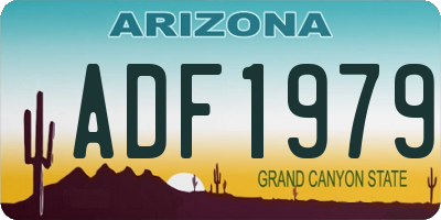 AZ license plate ADF1979