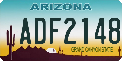 AZ license plate ADF2148