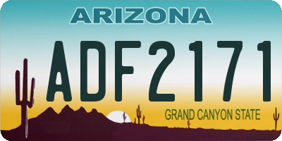 AZ license plate ADF2171