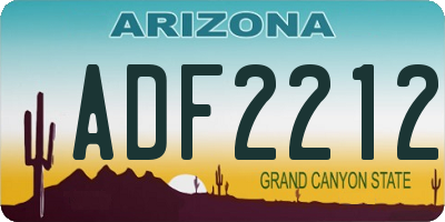 AZ license plate ADF2212
