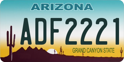 AZ license plate ADF2221