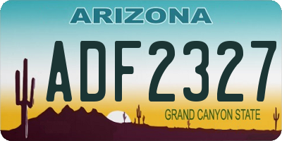 AZ license plate ADF2327
