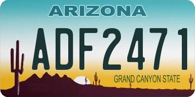 AZ license plate ADF2471