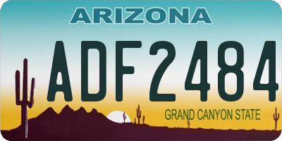 AZ license plate ADF2484