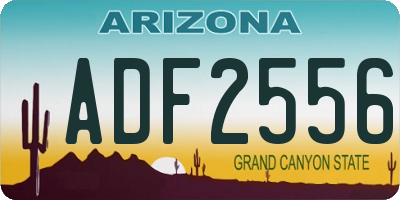 AZ license plate ADF2556
