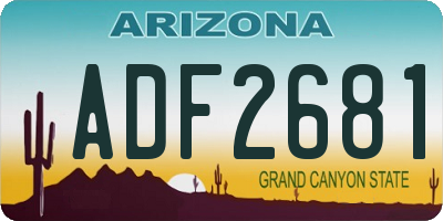 AZ license plate ADF2681