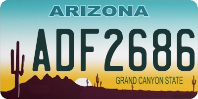 AZ license plate ADF2686