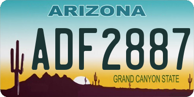 AZ license plate ADF2887